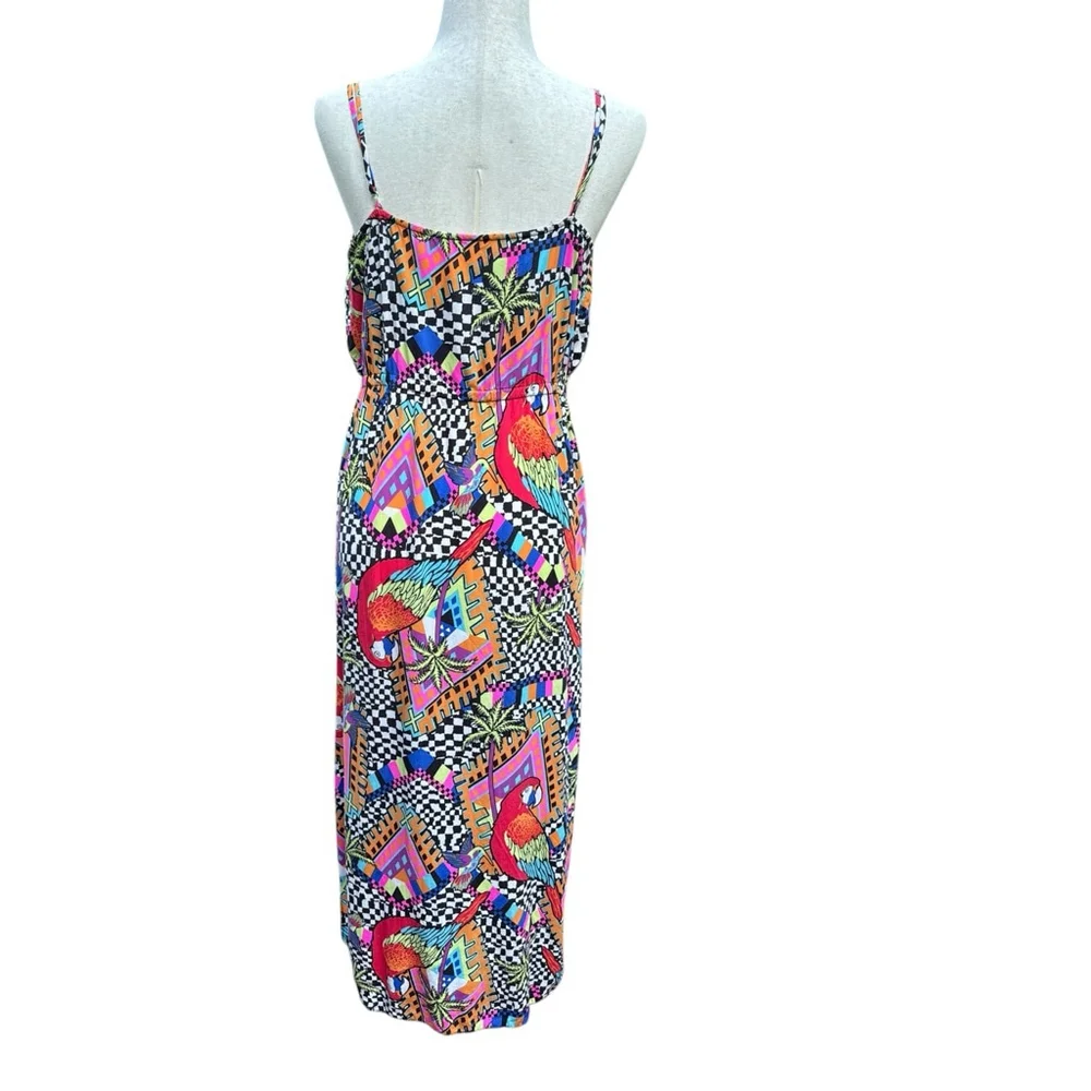 Mara Hoffman Swim Collection Parrot Print Midi Dress Size M – Tropical Festival - Picture 12 of 12